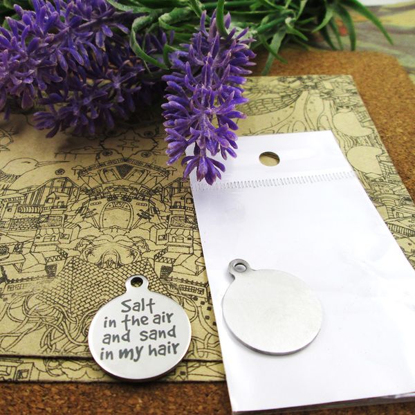 40pcs--"salf in fhe air and sand in my hair"stainless steel charms more style for choosing diy charms pendants for necklace, Bronze;silver
40pcs--"salf in fhe air and sand in my hair"stainless steel charms more style for choosing diy charms pendants for necklace, Bronze;silver