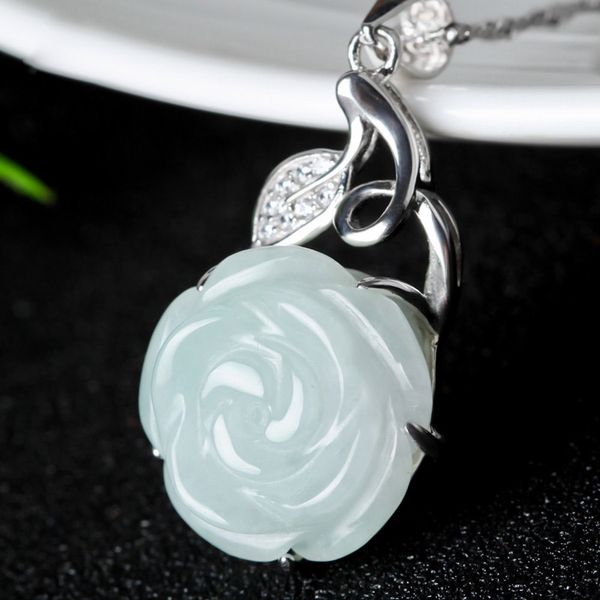 chinese style hand-carved lucky amulet rose necklace gift for girl s925 silver jewelry natural jade rose pendant for women
chinese style hand-carved lucky amulet rose necklace gift for girl s925 silver jewelry natural jade rose pendant for women