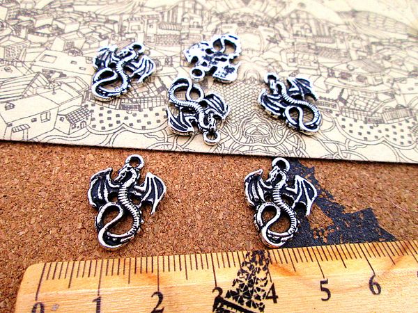 60pcs-- 20*15mm antique silver mini cute dragon vintage one side charms pendants diy handcrafted charm pendant, Bronze;silver
60pcs-- 20*15mm antique silver mini cute dragon vintage one side charms pendants diy handcrafted charm pendant, Bronze;silver