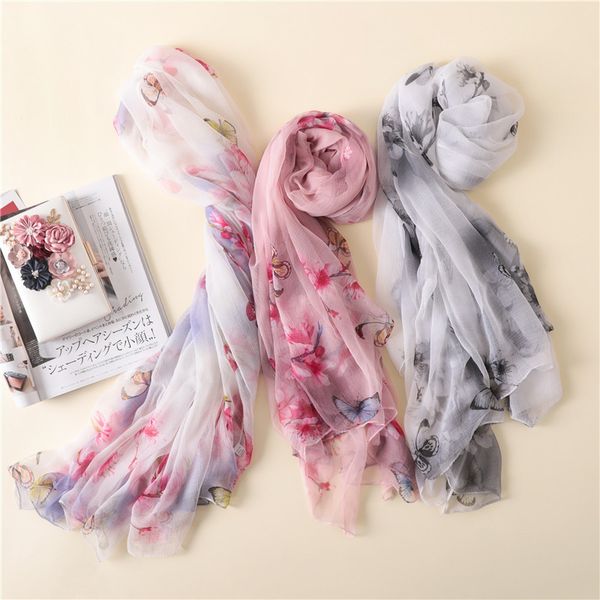 fashion women silk scarf elegant lady spring wraps butterfly flower printed collar sunscreen decor lady's wind shawl warm scarve, Blue;gray
fashion women silk scarf elegant lady spring wraps butterfly flower printed collar sunscreen decor lady's wind shawl warm scarve, Blue;gray