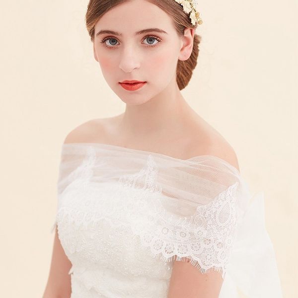 fairy two pieces bridal boleros lace tulle with big bow 2018 new arrival wedding accessories bridal wraps bridal wraps cheap, White
fairy two pieces bridal boleros lace tulle with big bow 2018 new arrival wedding accessories bridal wraps bridal wraps cheap, White