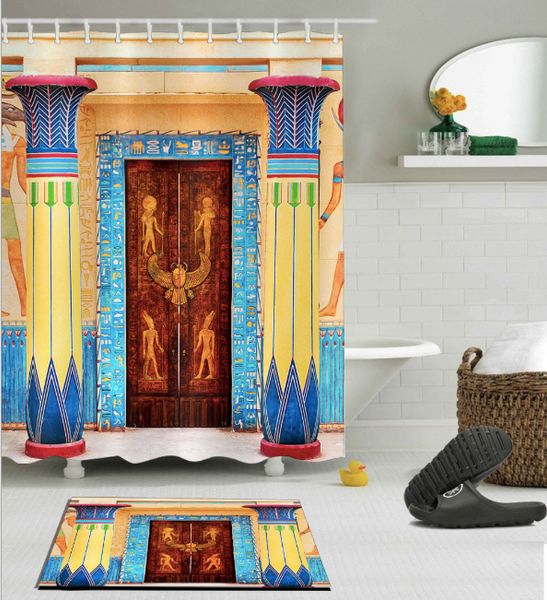 3d egyptian house door print bath shower curtains modern style shower curtain for bathroom decor with 12 hooks floor mats sets
3d egyptian house door print bath shower curtains modern style shower curtain for bathroom decor with 12 hooks floor mats sets