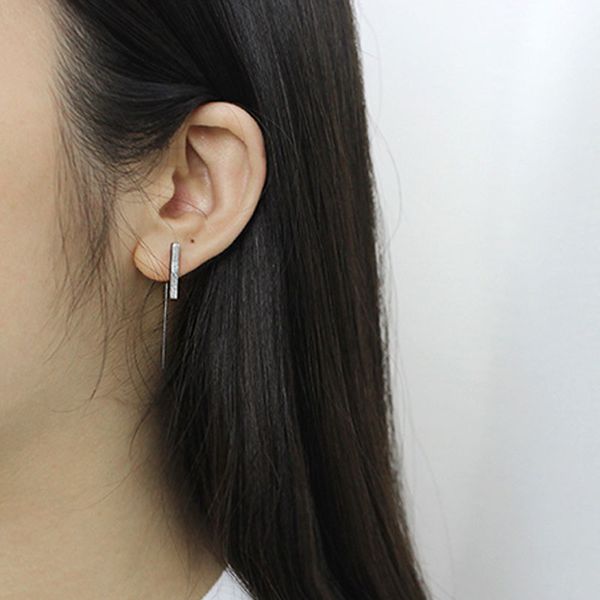 925 sterling silver earrings minimalist geometry black silver brushed square ear hooks kpop 925 jewelry for women, Golden;silver
925 sterling silver earrings minimalist geometry black silver brushed square ear hooks kpop 925 jewelry for women, Golden;silver