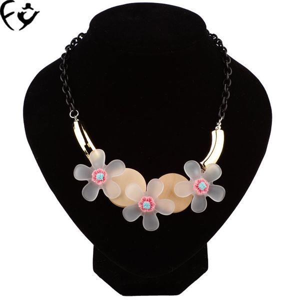 european and american fashion new style wooden geometry three flower necklace fy18101511, Silver
european and american fashion new style wooden geometry three flower necklace fy18101511, Silver