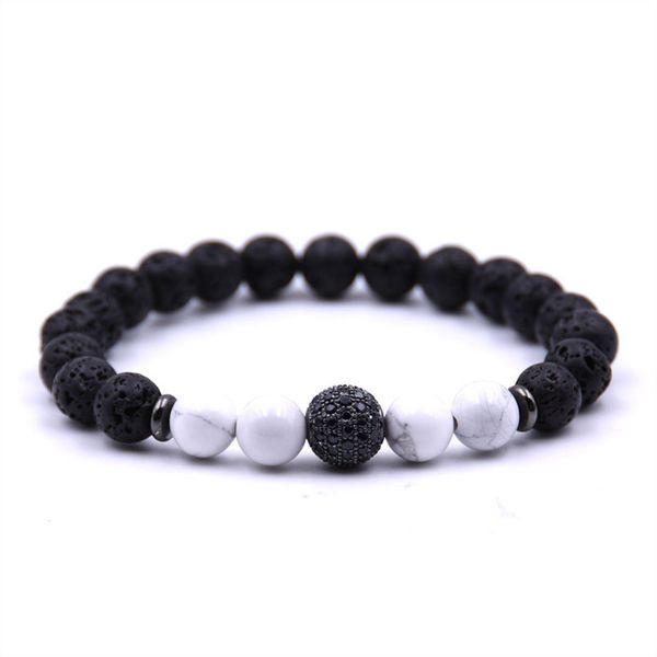 10pc/set natural 8mm lava stone cubic zircon ball beads bracelet gifts for men women handmade jewelry, Black
10pc/set natural 8mm lava stone cubic zircon ball beads bracelet gifts for men women handmade jewelry, Black