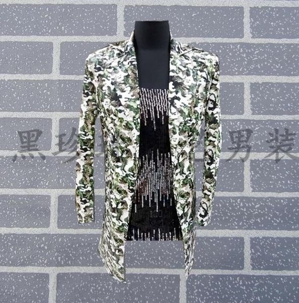 men suits designs camouflage medium-long stage costumes for singers men sequin blazer dance clothes jacket style dress fashio, White;black
men suits designs camouflage medium-long stage costumes for singers men sequin blazer dance clothes jacket style dress fashio, White;black