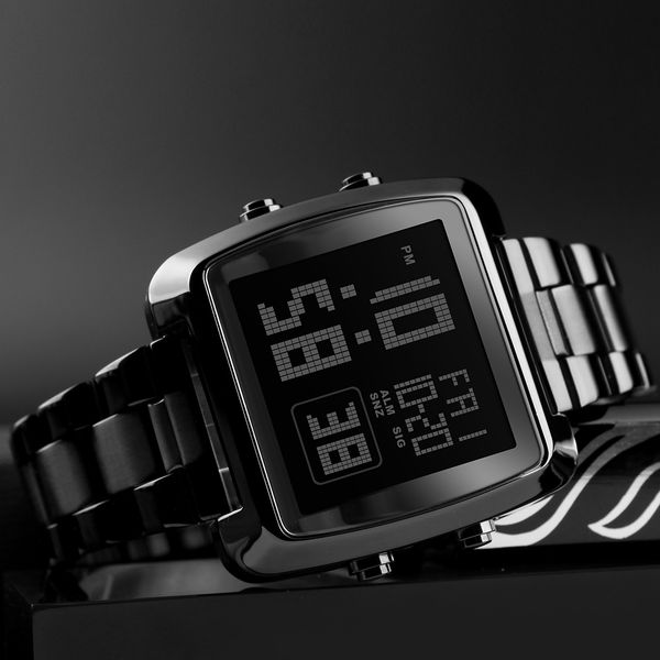 skmei men black watch led digital stainless steel strap rose gold silver sport fashion wristwatches for male men's watches, Slivery;brown
skmei men black watch led digital stainless steel strap rose gold silver sport fashion wristwatches for male men's watches, Slivery;brown
