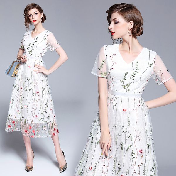 runway 2018 evening party dresses gorgeous short sleeves mesh embroidery boho bohemian long dress summer style, Black;gray
runway 2018 evening party dresses gorgeous short sleeves mesh embroidery boho bohemian long dress summer style, Black;gray