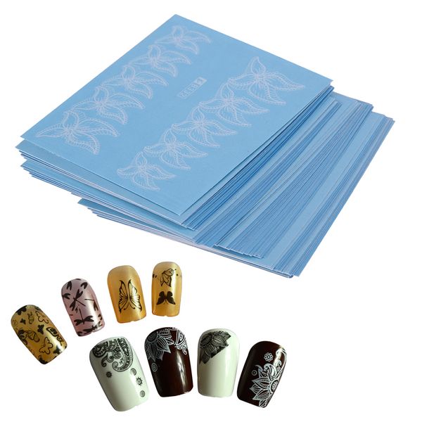 48 sheets flowers lace nail sticker nail art water transfer decals stickers tips black/white manicure decor tools
48 sheets flowers lace nail sticker nail art water transfer decals stickers tips black/white manicure decor tools