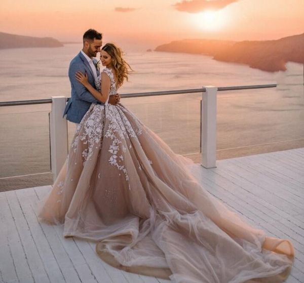 glamorous grey-lavender wedding dresses cap sleeve lace appliques covered button bridal gowns dubai sweetheart tulle beach boho wedding gown, White
glamorous grey-lavender wedding dresses cap sleeve lace appliques covered button bridal gowns dubai sweetheart tulle beach boho wedding gown, White