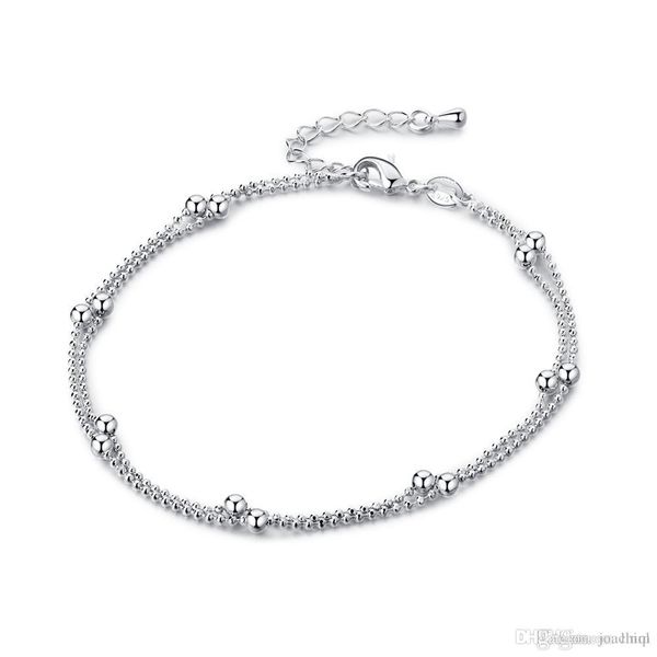 ankle bracelets beach jewelry 2017 new 925 sterling silver double layers anklets jewelry for women boot foot n1, Red;blue 
ankle bracelets beach jewelry 2017 new 925 sterling silver double layers anklets jewelry for women boot foot n1, Red;blue