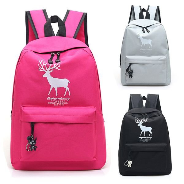 korean simple deer print canvas backpack casual waterproof travel bag men and women college bag student backpacks
korean simple deer print canvas backpack casual waterproof travel bag men and women college bag student backpacks