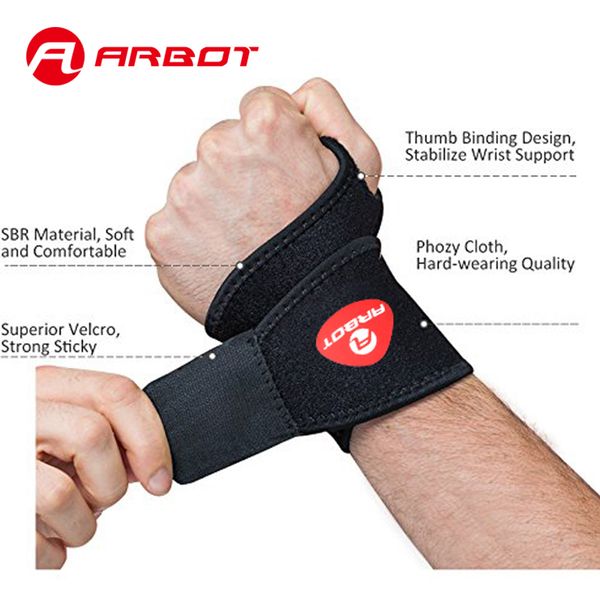 arbot adjustable wrist support brace brand wristband wrist bandage support hand bodybuilding power lifting for sports, Black;red
arbot adjustable wrist support brace brand wristband wrist bandage support hand bodybuilding power lifting for sports, Black;red