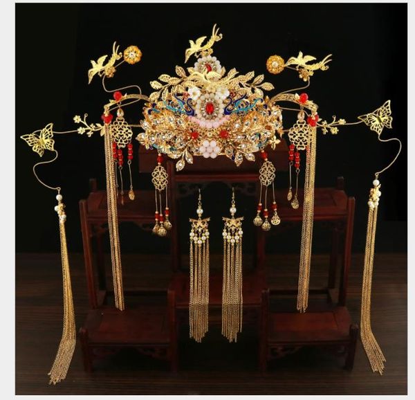 luxury, retro, chinese wedding, antique, ornament, jade, phoenix crown, classical court headwear, Slivery;golden
luxury, retro, chinese wedding, antique, ornament, jade, phoenix crown, classical court headwear, Slivery;golden