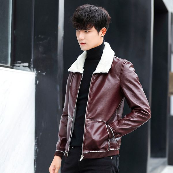 men's winter plus velvet padded leather coat jacket korean winter clothing cotton clothing 2018 new trend cotton jacket, Black;brown
men's winter plus velvet padded leather coat jacket korean winter clothing cotton clothing 2018 new trend cotton jacket, Black;brown
