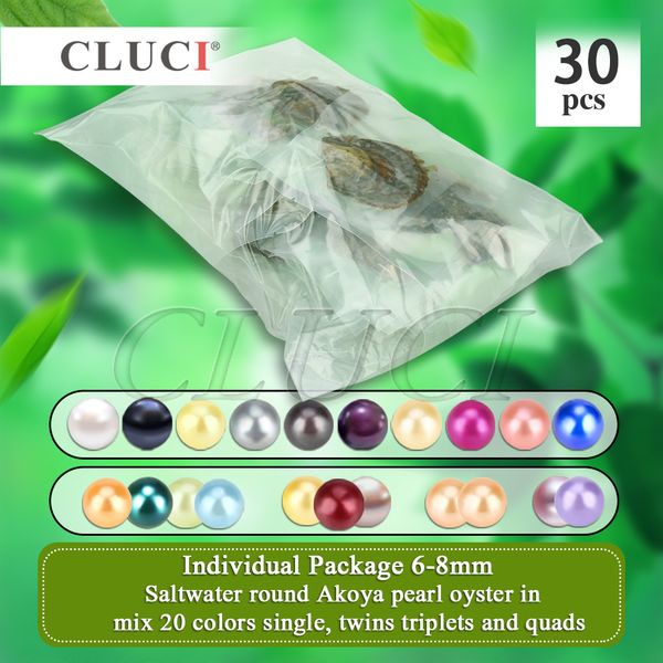 30PCS of Mix 20 Colors Single Twins Triplet Quads Individual Vacuum Package 6-8mm Saltwater Round Akoya Pearl Oyster
30PCS of Mix 20 Colors Single Twins Triplet Quads Individual Vacuum Package 6-8mm Saltwater Round Akoya Pearl Oyster