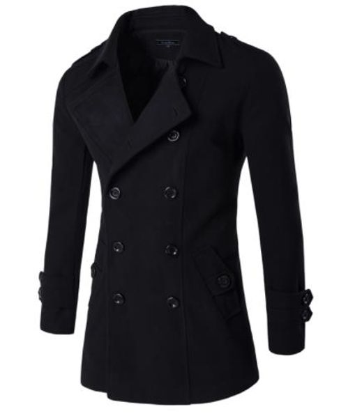 autumn and winter new men's long double-breasted woolen coat men's casual solid color trench coat, Tan;black
autumn and winter new men's long double-breasted woolen coat men's casual solid color trench coat, Tan;black