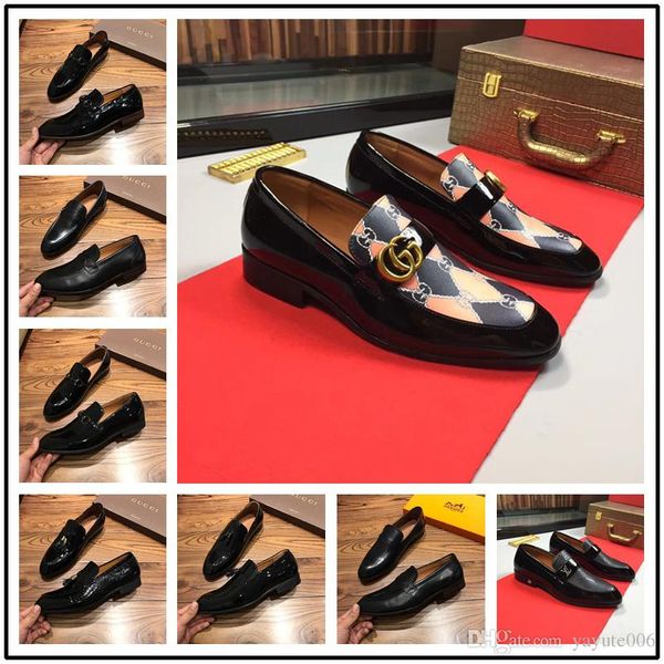 19ss italian designer formal mens dress shoes gold leather luxury leather wedding shoes men loafers office for male, Black
19ss italian designer formal mens dress shoes gold leather luxury leather wedding shoes men loafers office for male, Black