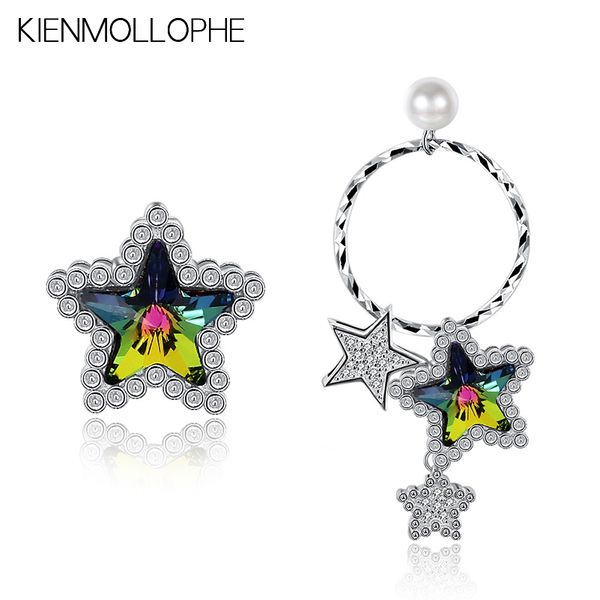 kienmollophe asymmetry colorful star crystal 925 sterling silver earrings for women trendy party fine jewelry, Golden;silver
kienmollophe asymmetry colorful star crystal 925 sterling silver earrings for women trendy party fine jewelry, Golden;silver