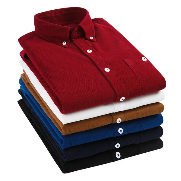 corduroy shirt men with collar bottons hight quality solid color men shirt long sleeve plus size 5xl mens shirts casual slim fit, White;black
corduroy shirt men with collar bottons hight quality solid color men shirt long sleeve plus size 5xl mens shirts casual slim fit, White;black