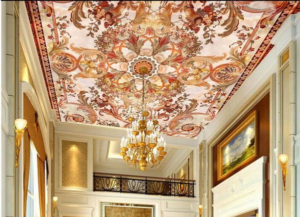

3d напольные фрески обои для гостиной супер атмосферный высокой четкости в европейском стиле потолок потолок фреска напольная живопись