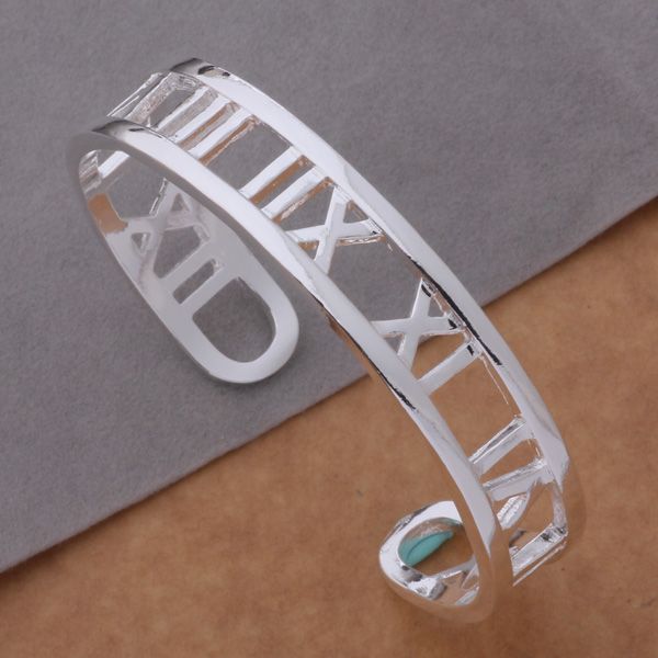 whole sale2016 classic jewelry hollow roman numerals bangles silver bracelet factory pras066, Black
whole sale2016 classic jewelry hollow roman numerals bangles silver bracelet factory pras066, Black