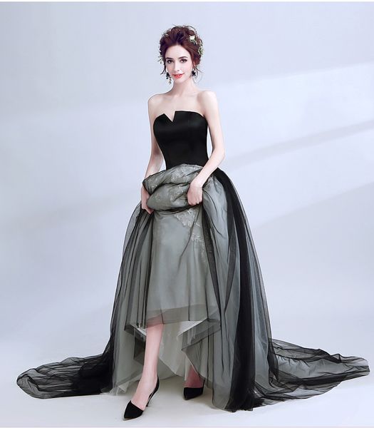 2018 vestidos de festa fashion strapless black lace tulle long prom dresses formal evening party gowns robe de soriee custom made
2018 vestidos de festa fashion strapless black lace tulle long prom dresses formal evening party gowns robe de soriee custom made