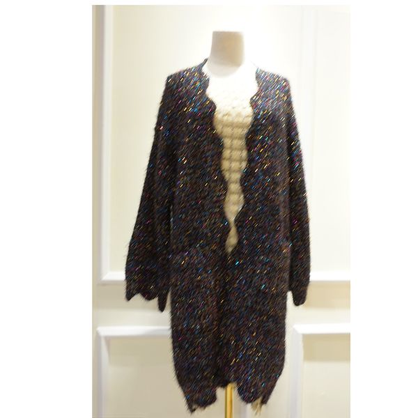 cakucool women gold lurex open stitch bling sequins midi long cardigan loose korean sweater shiny knit coat outerwear femme plus, White;black
cakucool women gold lurex open stitch bling sequins midi long cardigan loose korean sweater shiny knit coat outerwear femme plus, White;black