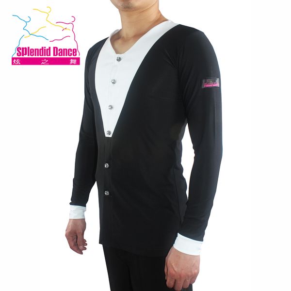 2017 new black and white professional men latin dance modern shirt new competition costume sale, Black;red
2017 new black and white professional men latin dance modern shirt new competition costume sale, Black;red