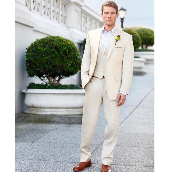 custom beige slim fit men suits for wedding groom tuxedos 3 pieces (jacket+pants+vest) groom man blazer terno masculino costume homme
custom beige slim fit men suits for wedding groom tuxedos 3 pieces (jacket+pants+vest) groom man blazer terno masculino costume homme
