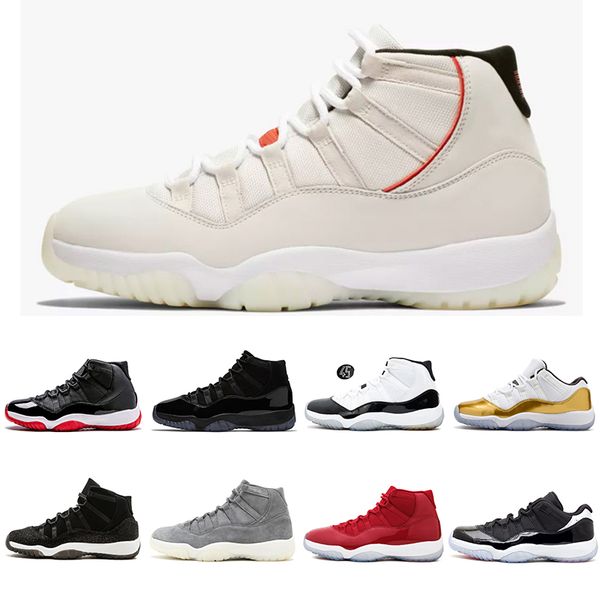 Platinum Tint XI 11s Concord 45 Prom Night Basketball Shoes 11 Gym Red Cap and Gown PRM Heiress Bred Women men sports Sneakers
Platinum Tint XI 11s Concord 45 Prom Night Basketball Shoes 11 Gym Red Cap and Gown PRM Heiress Bred Women men sports Sneakers