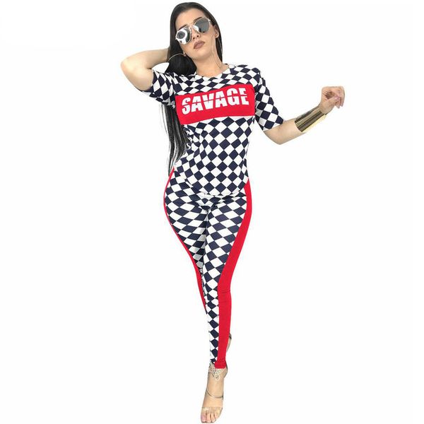 2 piece set women checkerboard plaid letter print and bodycon pants suit tracksuit two pieces summer outfits female, Gray
2 piece set women checkerboard plaid letter print and bodycon pants suit tracksuit two pieces summer outfits female, Gray