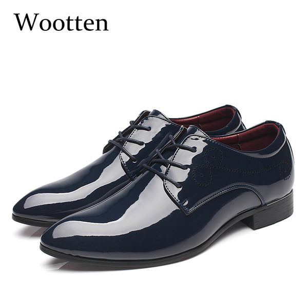 men dress shoes plus size patent leather pointed toe social office fashion classic luxury wedding formal shoes men #e17-8, Black
men dress shoes plus size patent leather pointed toe social office fashion classic luxury wedding formal shoes men #e17-8, Black