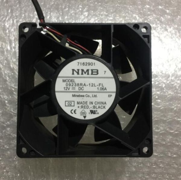 Nmb 09238ra 12l fl 12v 1 06a 90 90 38mm three wire heat di ipation fan 
Nmb 09238ra 12l fl 12v 1 06a 90 90 38mm three wire heat di ipation fan