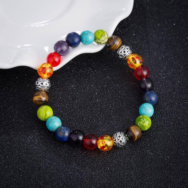 8mm muti-color beads natural bracelets lava 7 chakra healing balance bracelet for men women rhinestone reiki prayer stones, Black
8mm muti-color beads natural bracelets lava 7 chakra healing balance bracelet for men women rhinestone reiki prayer stones, Black
