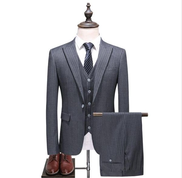 (jacket+vest+pants) 2018 spring suit costumes pour hommes grey single button men suits classic suits men's business wedding suit men, White;black
(jacket+vest+pants) 2018 spring suit costumes pour hommes grey single button men suits classic suits men's business wedding suit men, White;black