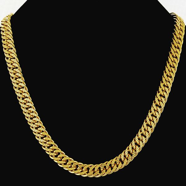 mens necklace solid chain 18k yellow gold filled statement jewelry gift 22 inches double curb chain accessories, Silver
mens necklace solid chain 18k yellow gold filled statement jewelry gift 22 inches double curb chain accessories, Silver