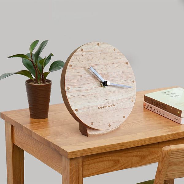

solid wood clock living room modern minimalist pendulum deskdeskclock silent nordic creative bedroom sitting