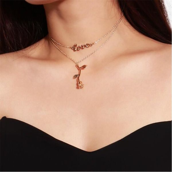 flower rose necklace gold layered love pendant necklace for women boho jewelry maxi choker pair pendant bff statement, Golden;silver
flower rose necklace gold layered love pendant necklace for women boho jewelry maxi choker pair pendant bff statement, Golden;silver