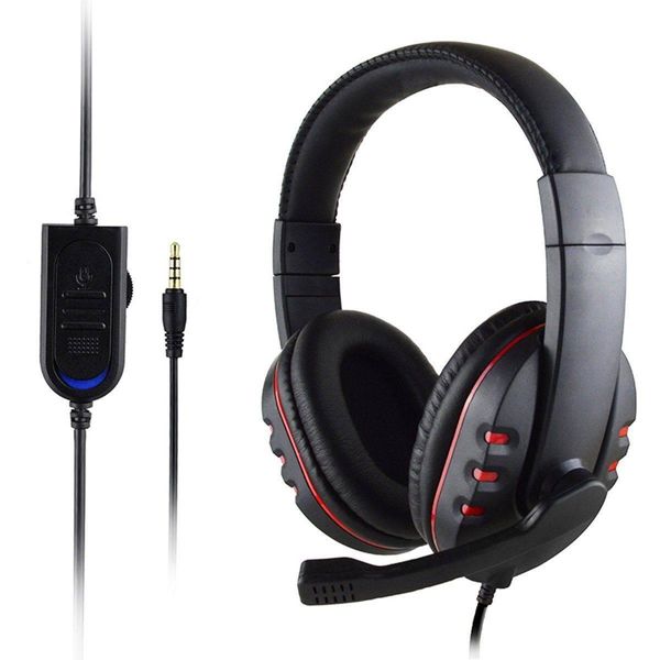Image of Gaming Black Headset Mic Stereo Surround Headphone 3.5mm Wired For PS4 Xbox PC Computer