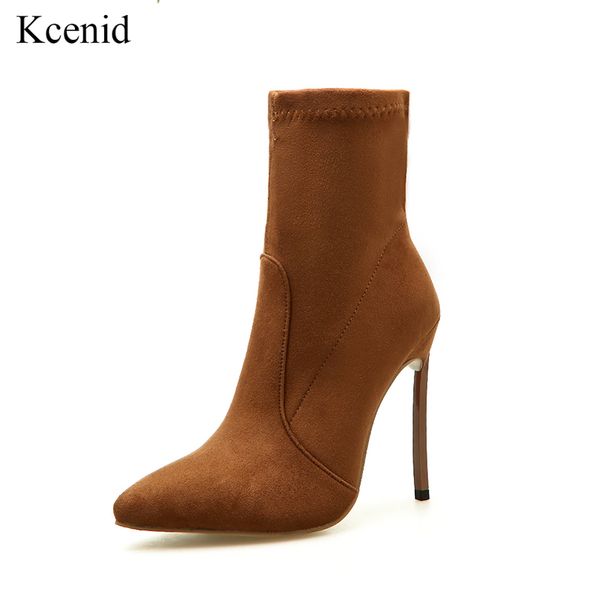 kcenid fashion ankle elastic flock sock boots high heels stretch women autumn booties pointed toe women pumps size 42, Black
kcenid fashion ankle elastic flock sock boots high heels stretch women autumn booties pointed toe women pumps size 42, Black