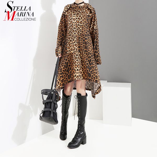 2018 women winter clothing leopard hooded dress & pocket long sleeve printed girls knee length girls stylish dress style 3968, White;black
2018 women winter clothing leopard hooded dress & pocket long sleeve printed girls knee length girls stylish dress style 3968, White;black