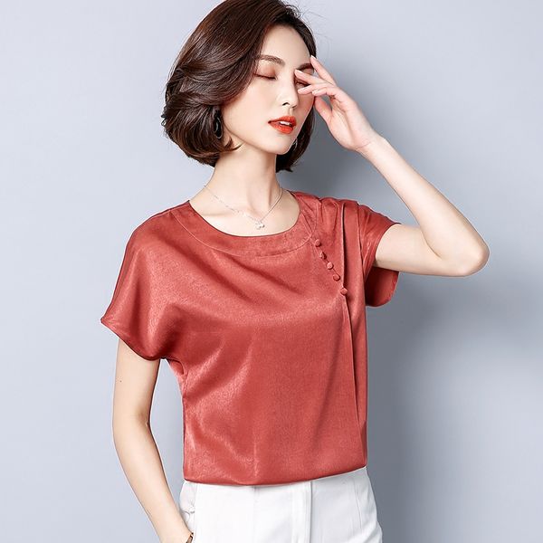 biboyamall women blouses summer casual silk blouse loose short sleeve work wear blusas feminina shirts plus size xxxl, White
biboyamall women blouses summer casual silk blouse loose short sleeve work wear blusas feminina shirts plus size xxxl, White