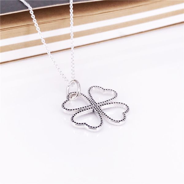 heart clover silver pendant necklac authentic 925 sterling silver with clear cubic zirconia diy fine jewelry neclklace 390381cz-90 necklace, Black
heart clover silver pendant necklac authentic 925 sterling silver with clear cubic zirconia diy fine jewelry neclklace 390381cz-90 necklace, Black