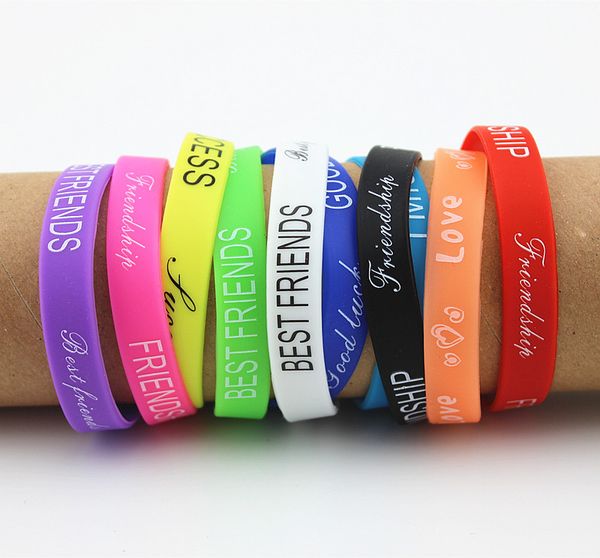 fashion jewelry wholesale 100pcs/lot letters print silicon bracelet mixed colors 12mm wide rubber wristbands for men women's jewelry mb, Black
fashion jewelry wholesale 100pcs/lot letters print silicon bracelet mixed colors 12mm wide rubber wristbands for men women's jewelry mb, Black