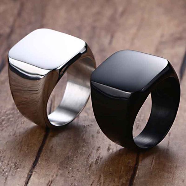 rings square large wide seal rings 24k titanium steel man finger ring sier black gold men jewelry, Golden;silver
rings square large wide seal rings 24k titanium steel man finger ring sier black gold men jewelry, Golden;silver