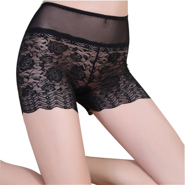 new women lace transparent safety short pants high waist breathable safety panties female leggins women boxer briefs, Black;pink
new women lace transparent safety short pants high waist breathable safety panties female leggins women boxer briefs, Black;pink