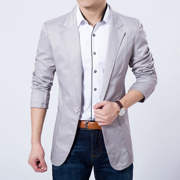 2017 new men blazer pure color of cultivate one's morality leisure small blazer, White;black
2017 new men blazer pure color of cultivate one's morality leisure small blazer, White;black