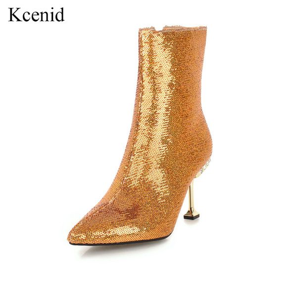 kcenid bling sequined zipper pointed toe booties womens shoes high heeled warm winter boots elegant fashion ladies ankle boots, Black
kcenid bling sequined zipper pointed toe booties womens shoes high heeled warm winter boots elegant fashion ladies ankle boots, Black