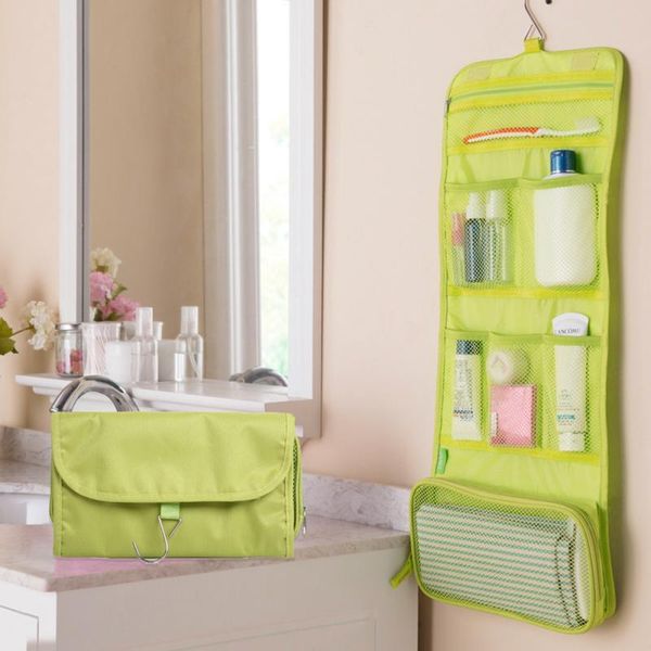 fashion travelling wash bag storage bag portable hanging zipper bag